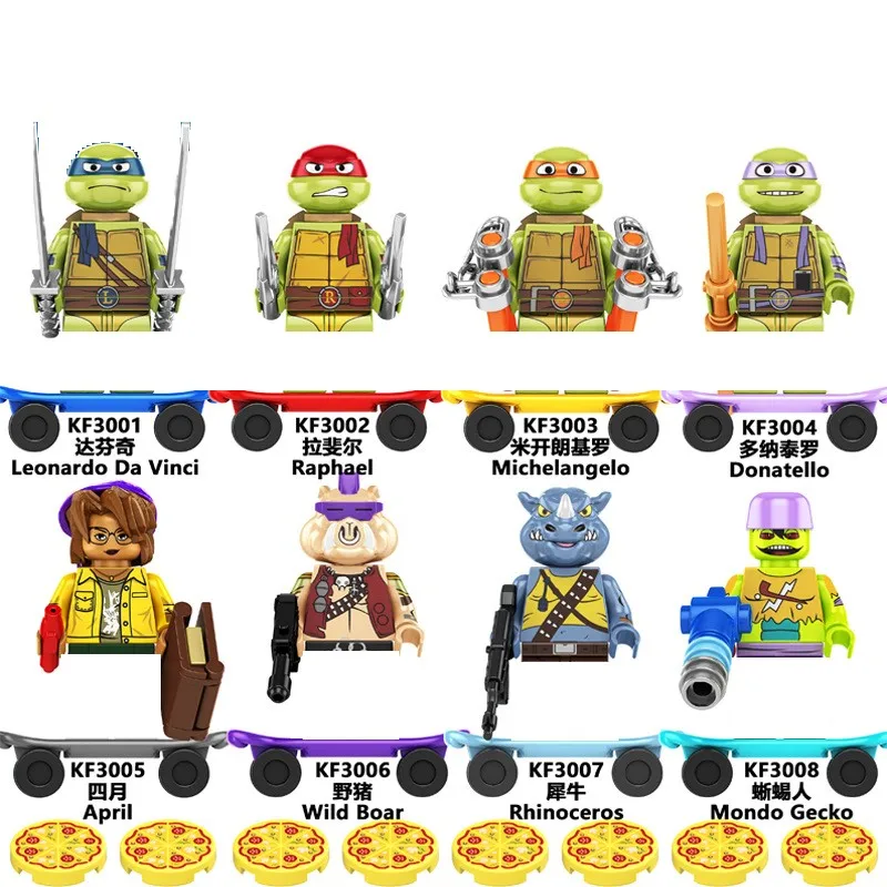 Compatibile Con Lego Mini Building Blocks Teenage Mutant Ninja Turtles Action Figures Giocattoli Per Bambini Regalo Di Natale Di Capodanno Kf6196