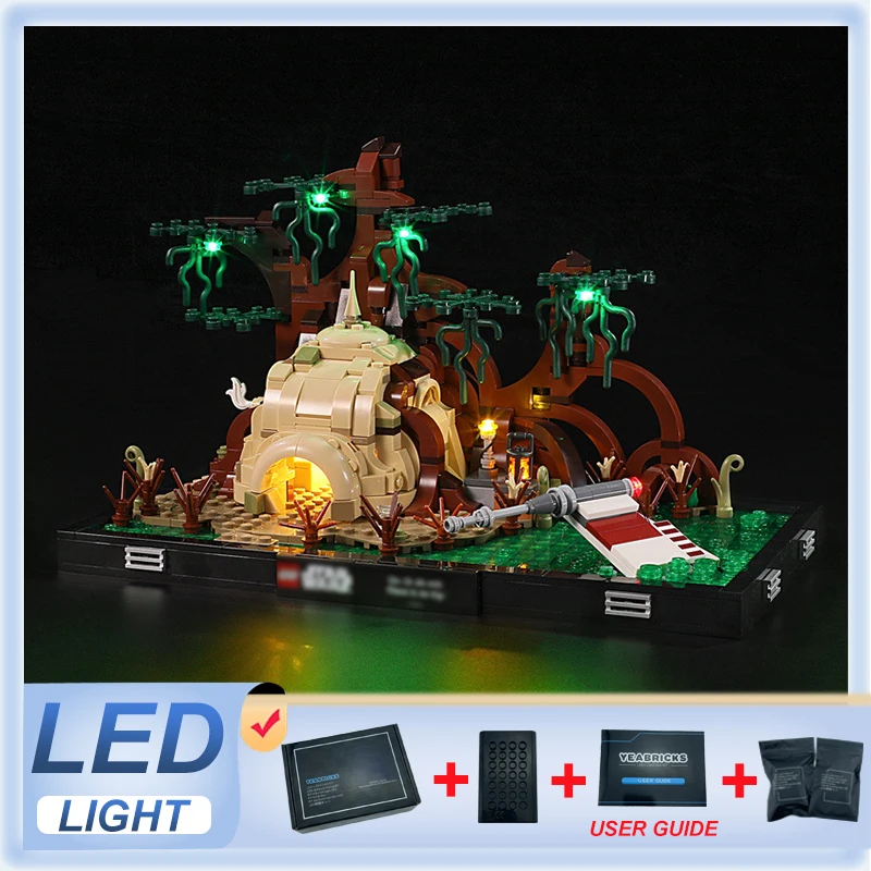 Led Light Compatibile Lego 75330 Daobah Jedi Training Diorama (Solo Luce A Led, Senza Blocchi Di Costruzione)