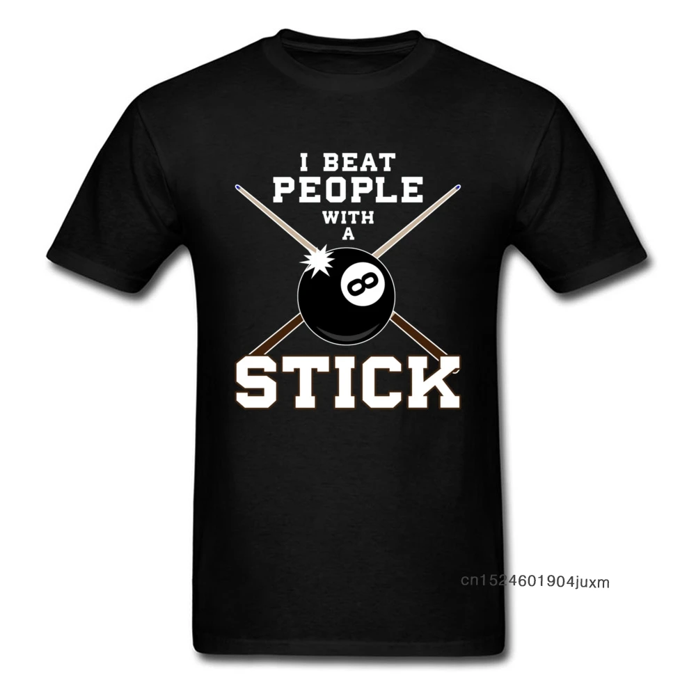 T-Shirt Crazy Men I Beat People With A Stick Biliardo Tshirt Stampa Felpa Personalizzata Divertente T-Shirt Manica Corta Uomo Streetwear