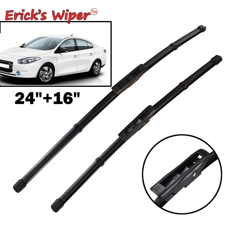 Ener'S Wiper Lhd Spazzole Tergicristallo Anteriore Per Renault Fluence 2011 - 2020 Parabrezza Finestra Pulita Auto Pioggia Spazzolato 24 "+ 16"
