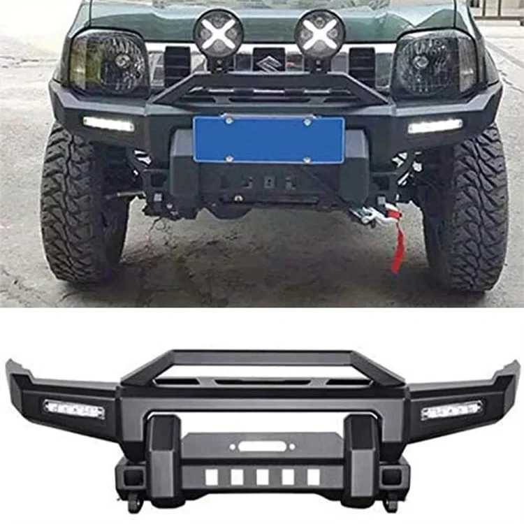 Nuovo Vento Anteriore Verricello Paraurti Barra Anteriore Piastra Protezione In Acciaio Paraurti Per Suzuki Jimny Jb74 Bull Bar 4Wd Parti Fuoristrada 