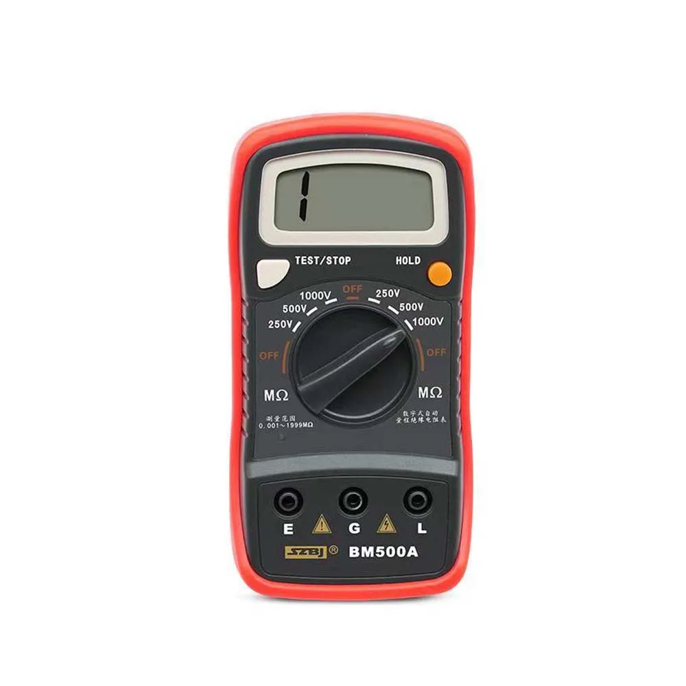 Bm500A Digital Meter 1000V Auto Range Resistenza Di Isolamento Ohm Meter Tester Megohmmetro Multimetro Voltmetro Led Indicazione