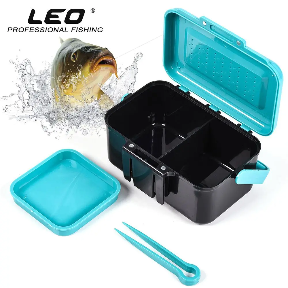 Tilapia Live Bait Box Hot Carp Fishing Tackle Fly Bass Earthworm Lure Box Blue Abs Red Worm Boxs