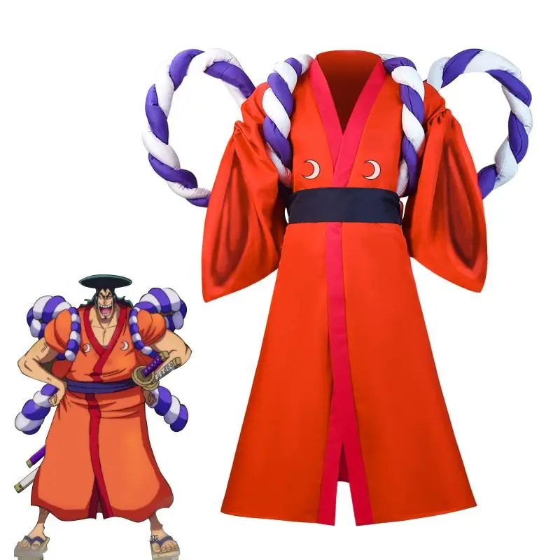 Anime Kozuki Oden Cosplay Kimono Set Pirate King Wano Country Kuri Daimyou Costumi Gioca Halloween Party Dressing