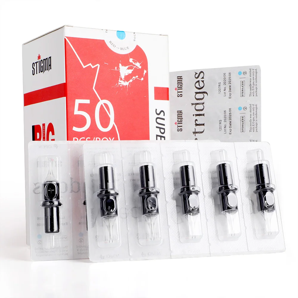 Stigma 50Pcs Cartuccia Di Aghi Per Tatuaggi Sterili Monouso Misti Professionale Per Macchine Per Tatuaggi Fornitura Di Tatuaggi Per Trucco