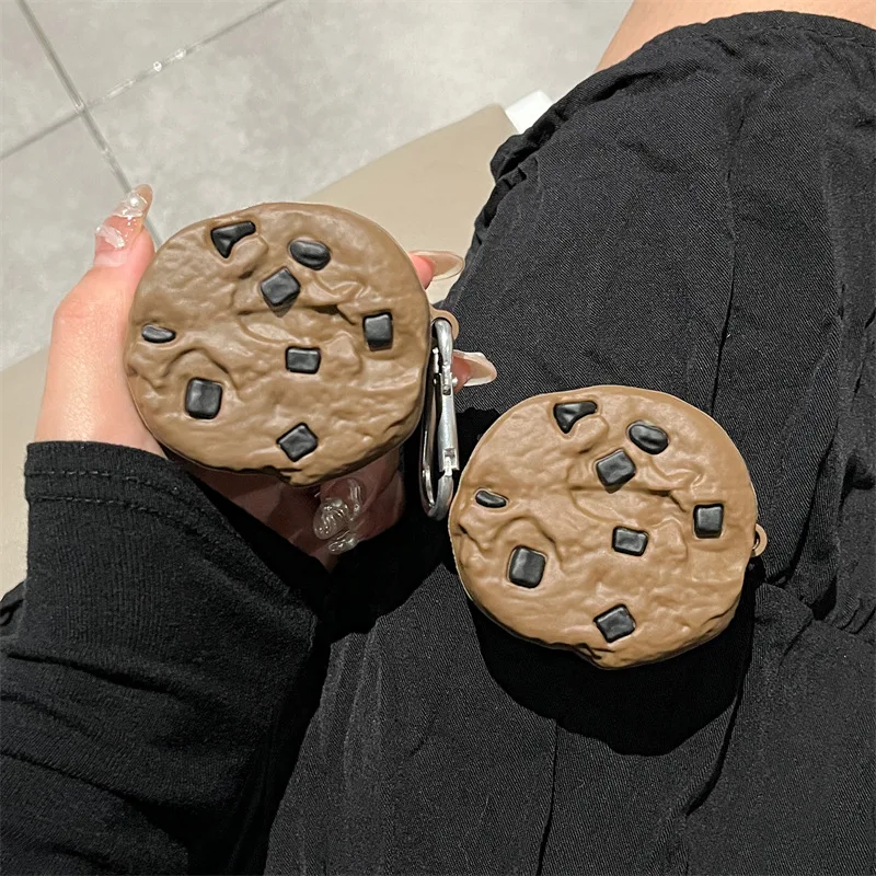 3D New Cute Cartoon Creative Cookies Custodia Per Auricolari In Silicone Per Samsung Galaxy Buds Live/Buds2/Buds 2 Pro/Buds Custodia Fe Con Gancio