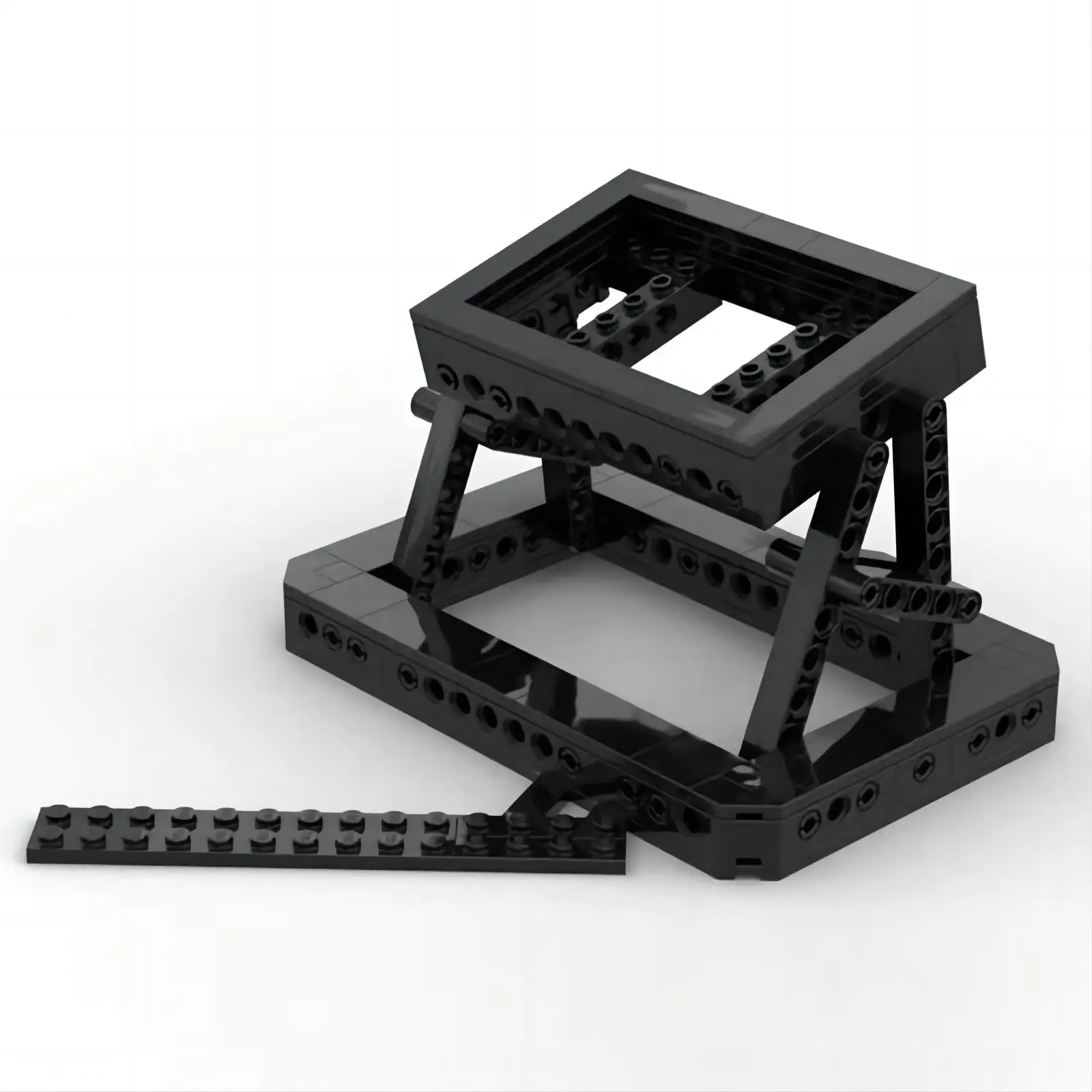 119 Pezzi Huazhi Building Blocks Moc-110394 10300 Back To The Future Time Machine Custom Stand Made In China