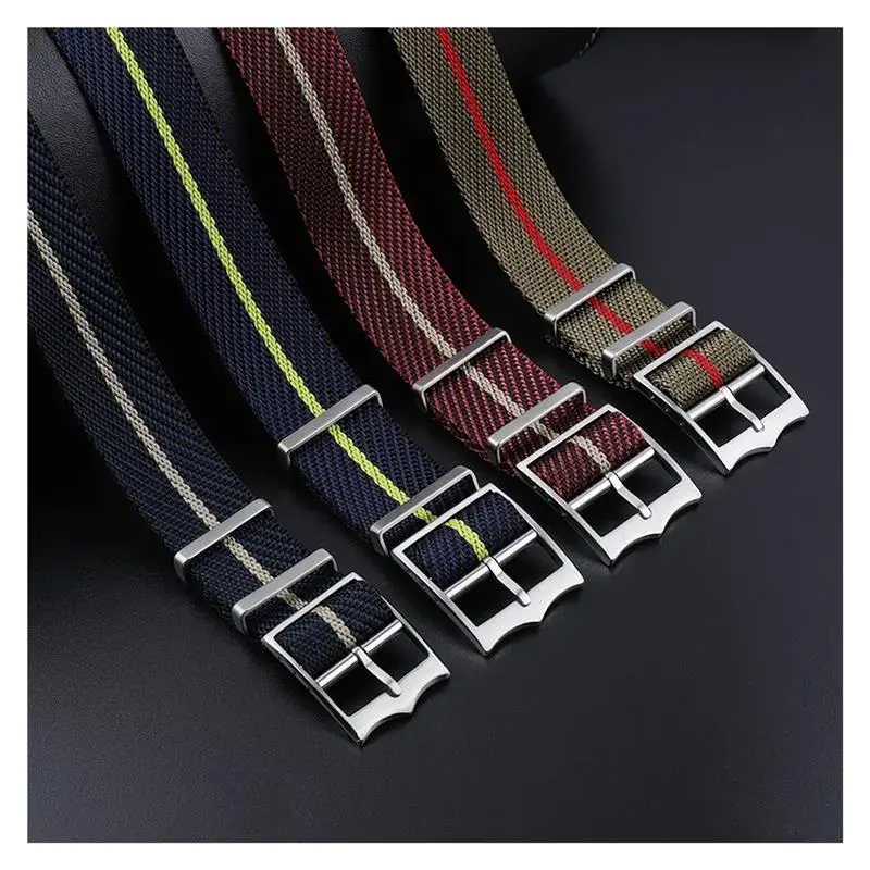 Fkmbd Per Tudor Biwan Cinturino Per Orologio Con Fiore Rosso Cinturino In Nylon Nato Cinturino Intrecciato Jacquard 20Mm 22Mm