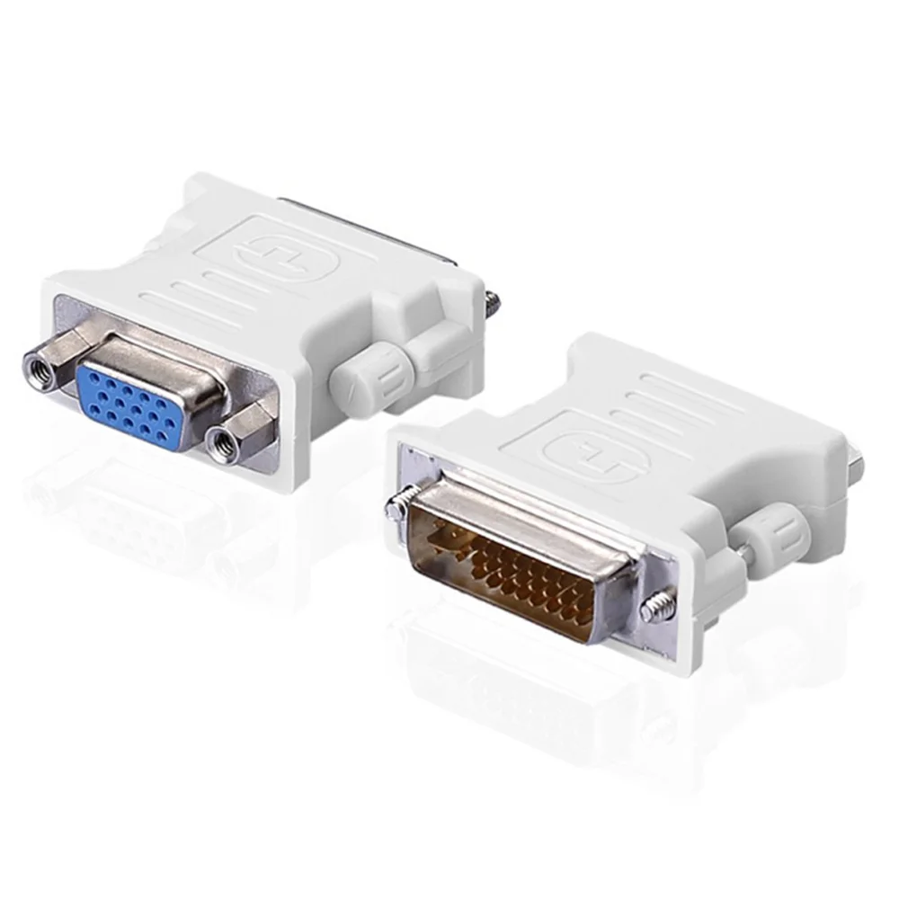 2023 Dvi-I 24 + 5 Pin Maschio A Vga Hd15 Pin Femmina Convertitore Adattatore Plug And Play Per Tv Crt Monitor Proiettori Computer