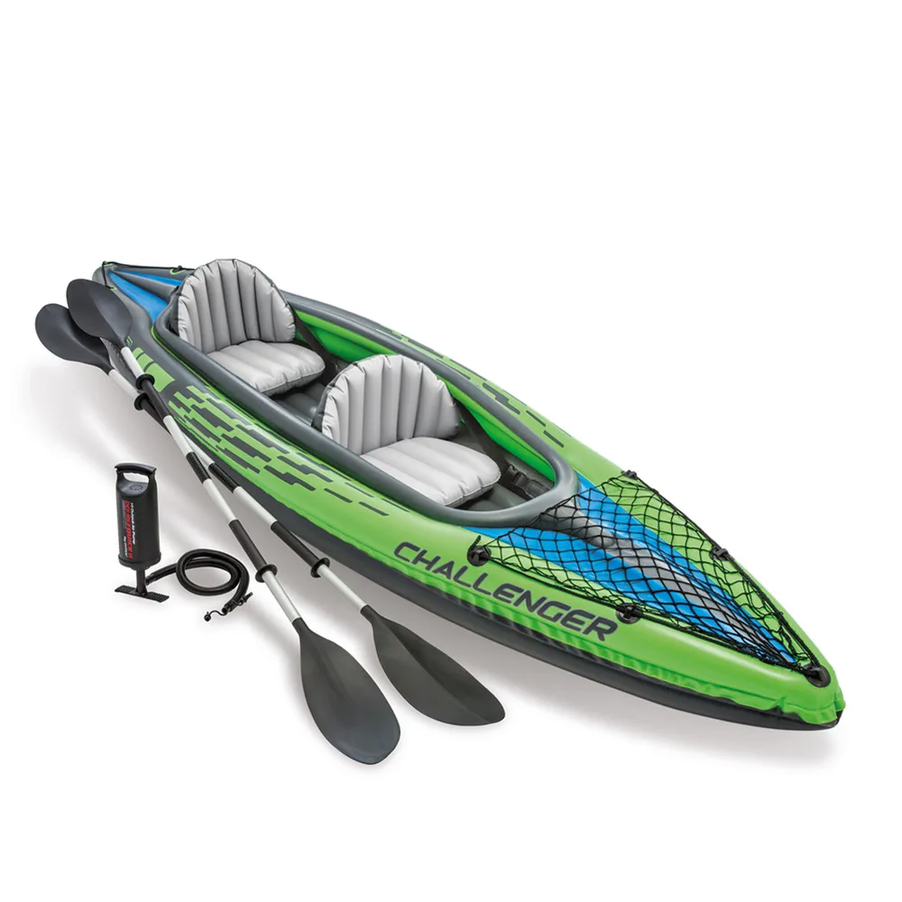 Intex Challenger K2 Kayak 68306 Gommone Barca Passeggeri Kayak Suit Pesca Gommone Kayak Da Pesca