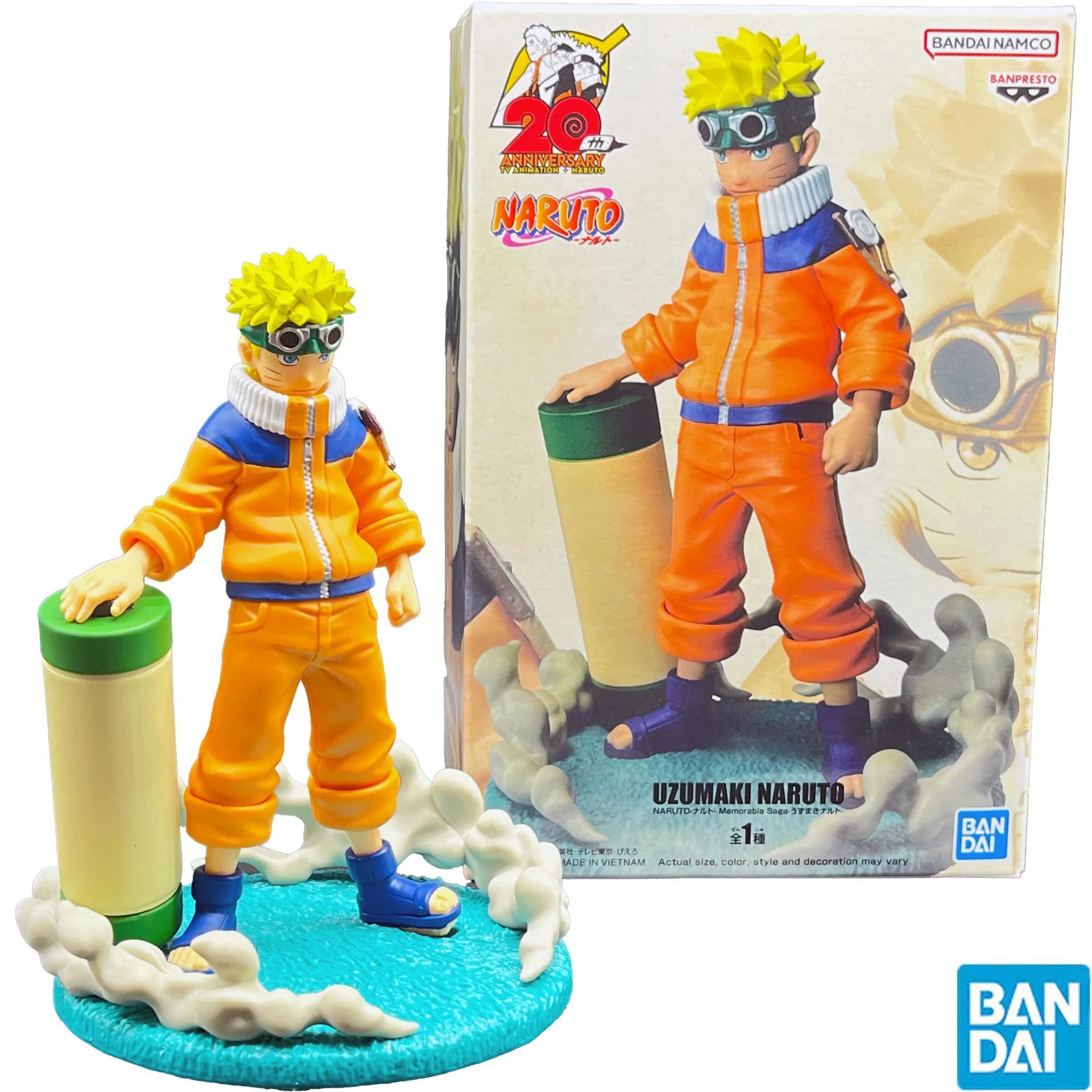 Bandai Glass Factory Naruto 20Th Anniversary Exquisite Edition Naruto Figure Anime Model Ornaments