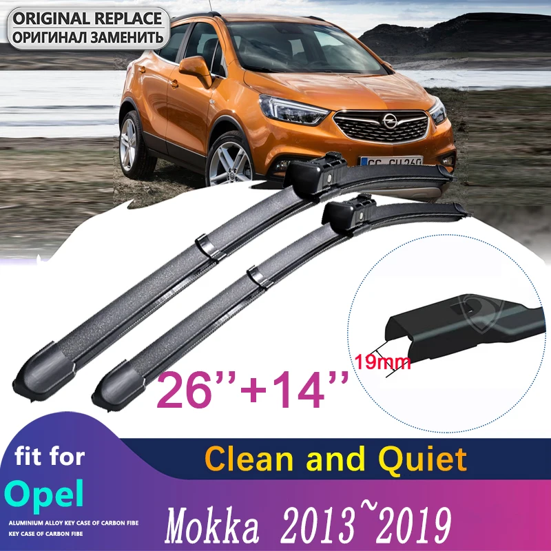 Spazzole Tergicristallo Auto Parabrezza Per Opel Mokka 2013 ~ 2019 Tergicristalli Anteriori Vauxhall Mokka X 2014 2015 2016 2017 2018 Merci Auto