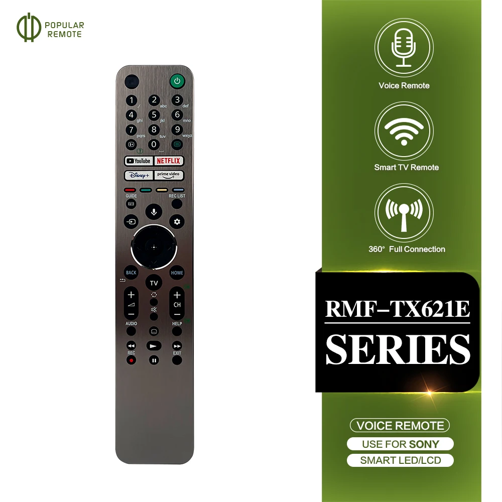 Rmf-Tx621E Telecomando Vocale Retroilluminato Bravia Xr-55A90J A90J Led Smart Android Sostituire Per Sony Con Retroilluminazione