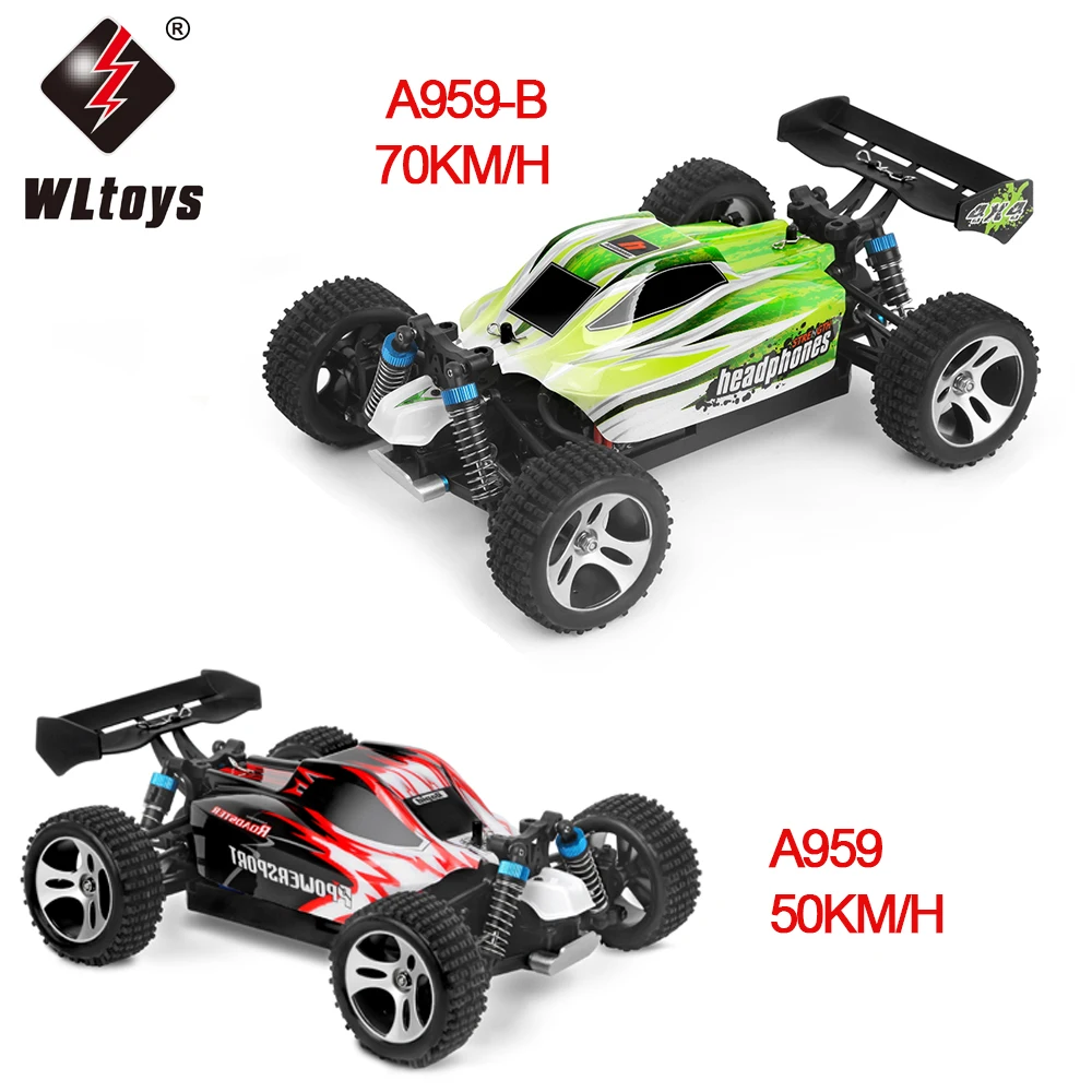 Wltoys A959 A959-B A959-A Rc Car 1/18 Veicolo Elettrico Ad Alta Velocità 4Wd Off-Road Racing Drift Giocattoli Telecomandati Per Bambini
