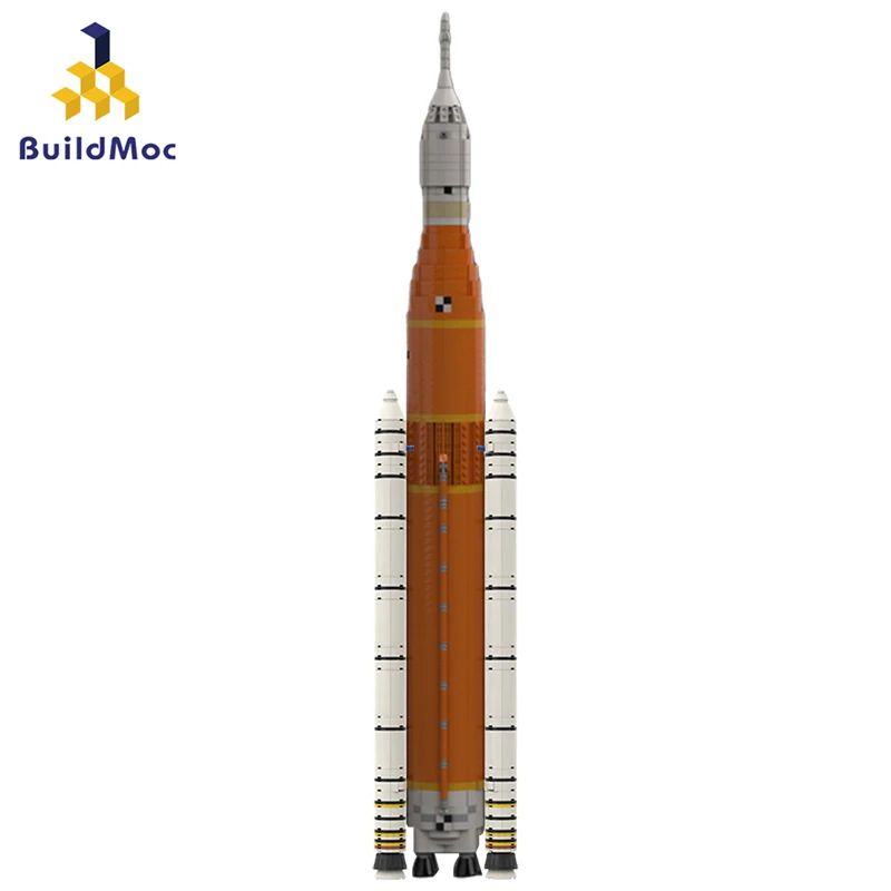Moc Space Launch System Artemis Sls Rocket Building Blocks (Scala 1:110 Saturn V) Mars Exploration Mattoncini Toys Bambini Kid Gift