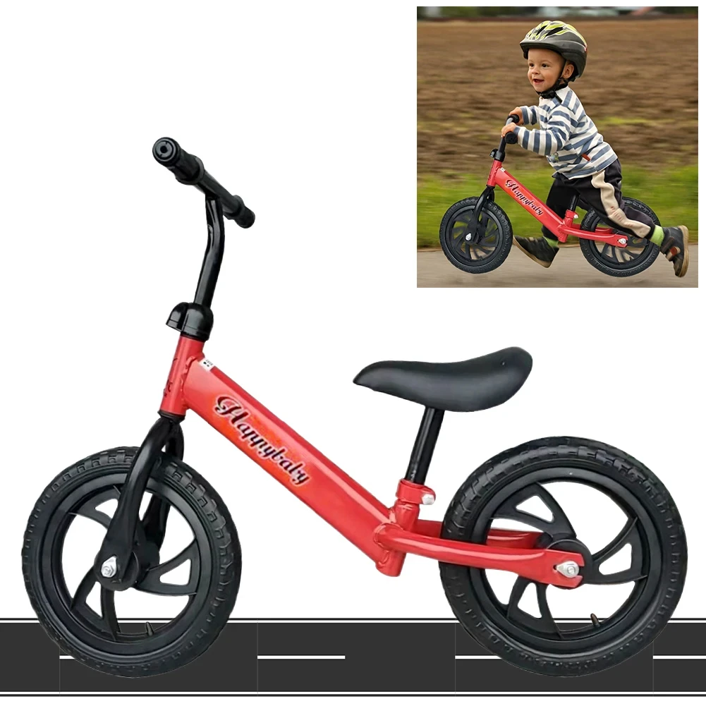 Bambini Balance Bike Funny Toddler Training Bicycle Safe No Pedal Bike 12 In Wheel No Pedal Training Bicycle Gifts For Kids