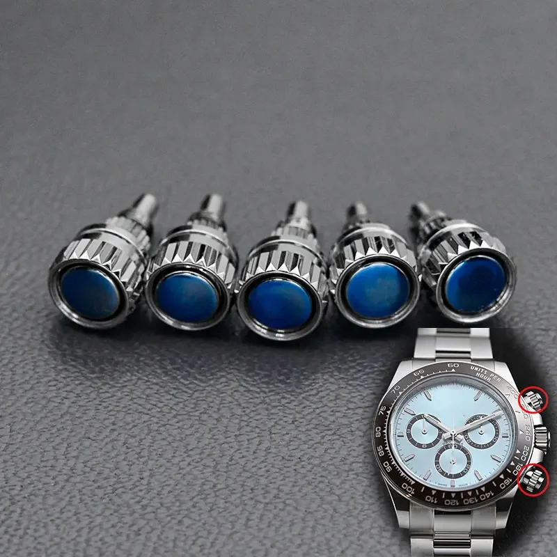 Orologio Corona Vite Pusher Fit Daytona Rolex Cassa Dell'Orologio 116500 116520 Aftermarket Parti Di Riparazione Dell'Orologio