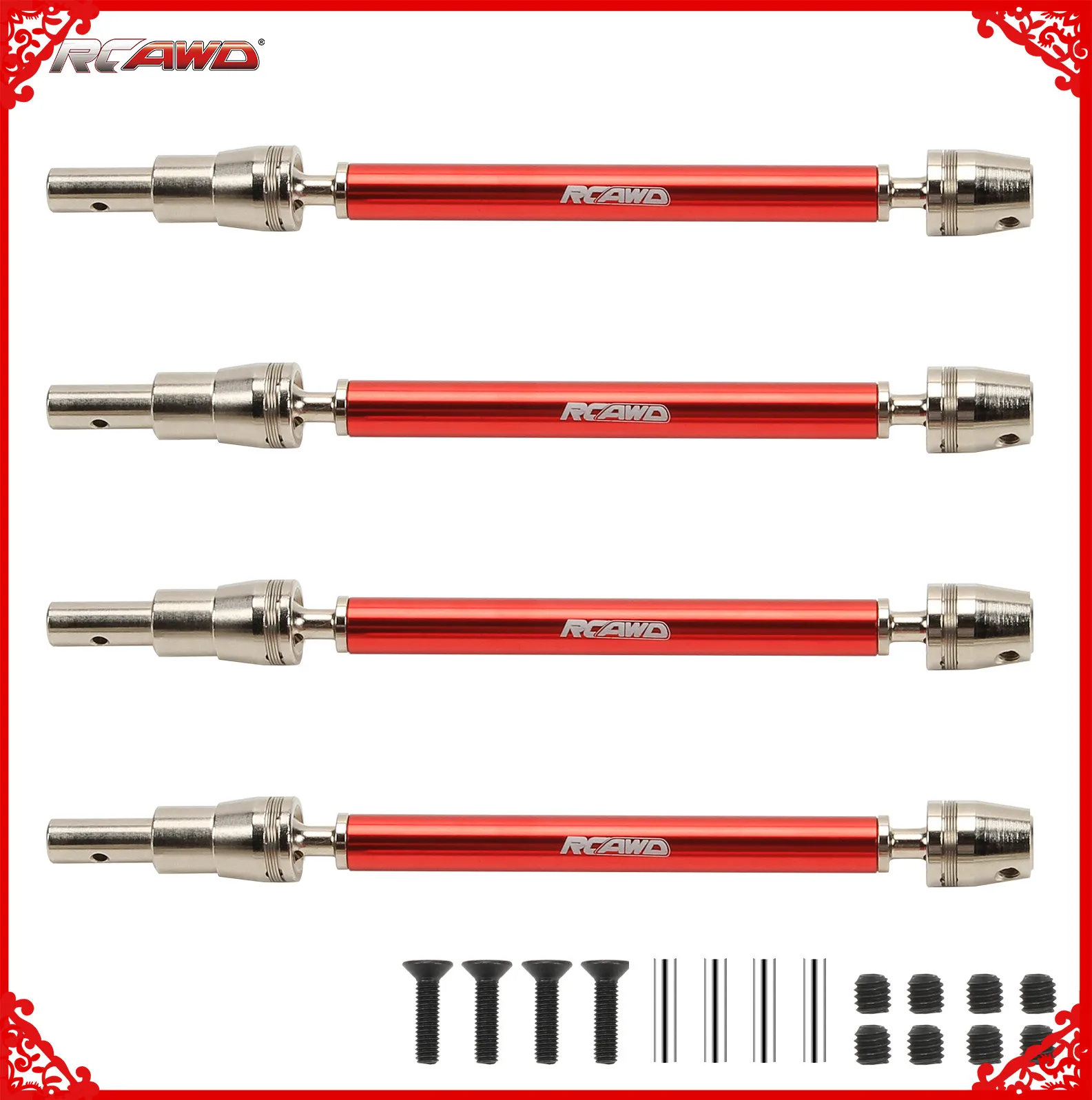 4 Pz/Set Cursore Anteriore/Posteriore Cvd Driveshaft Set Per 1/10 Arrma 4S Outcast & Kraton V2 Parte Di Aggiornamento