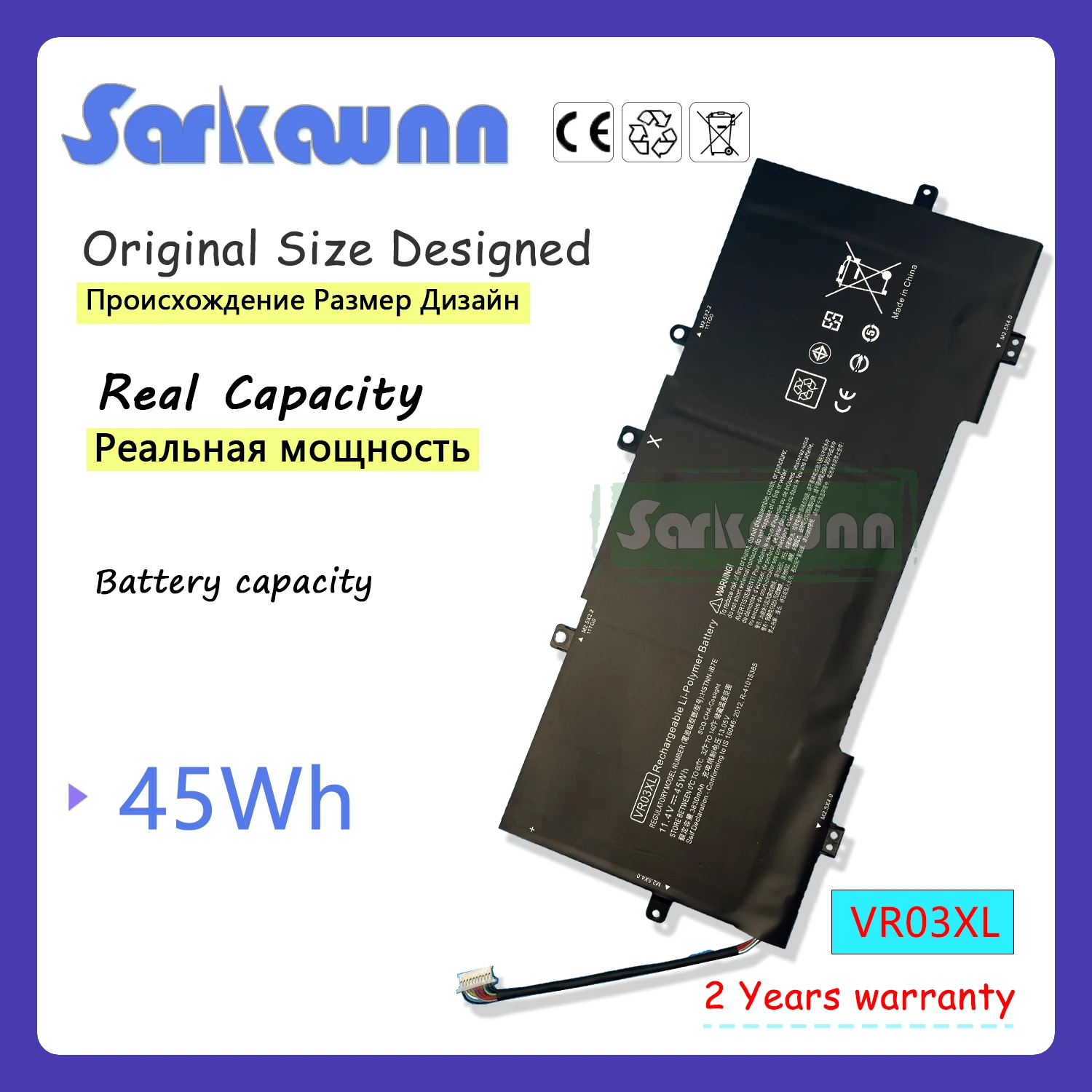 Sarkawnn 3 Celle Vr03Xl Batteria Per Laptop Per Hp Tpn-C120 Envy Muslimy 13-D023Tu Envy 13-D024Tu Envy 13-D025Tu Envy 13-D046Tu