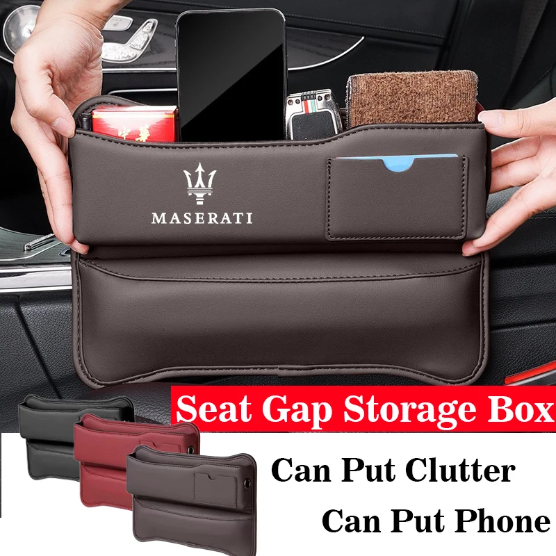 Car Seat Gap Organizer Scatola Portaoggetti Multifunzione Per Maserati Quattroporte Granturismo Mc20 Levante Grecale Coupe