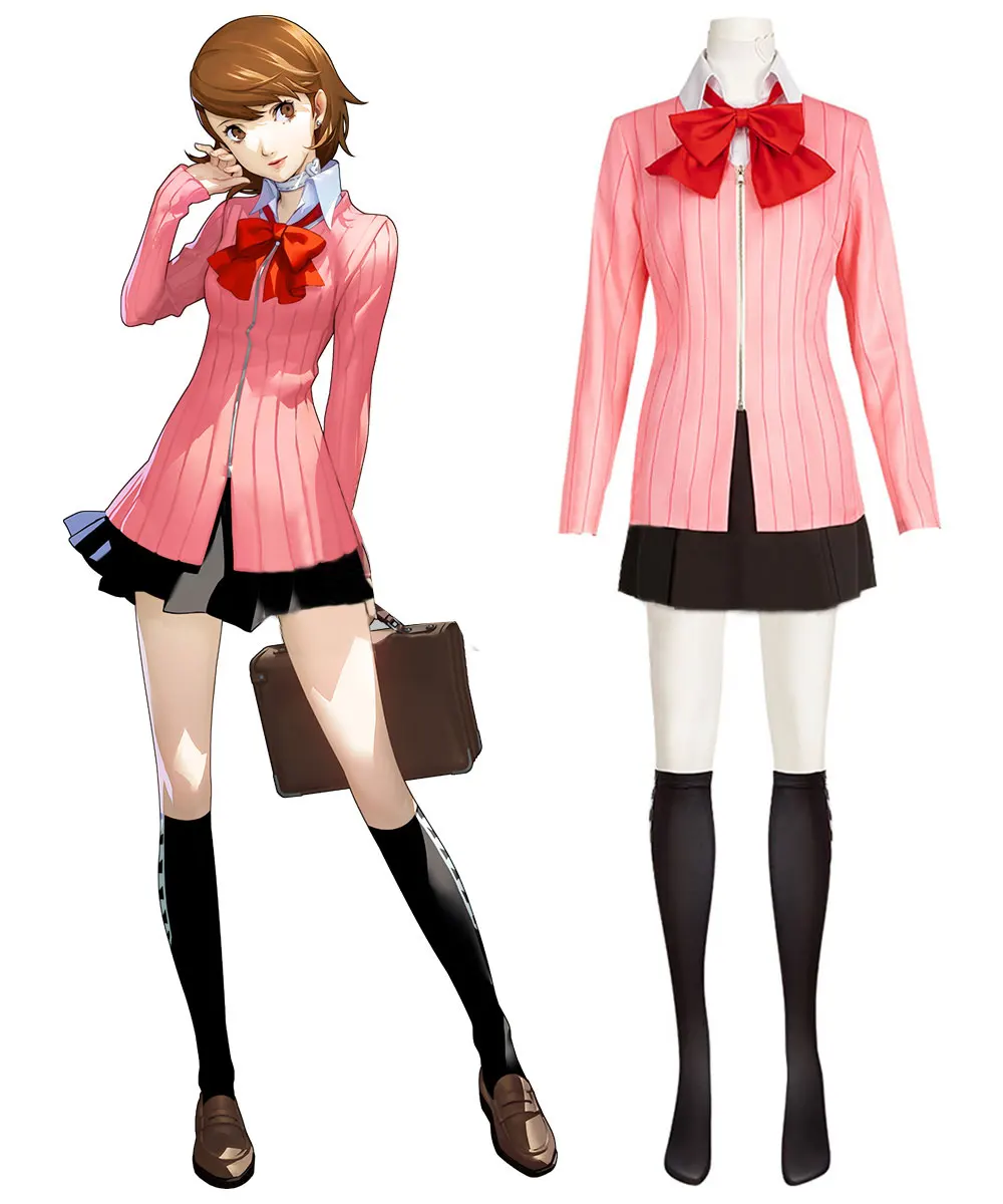 Persona 3 Ricarica P3R Yukari Takeba Pink Outfit Anime Game Costume Cosplay