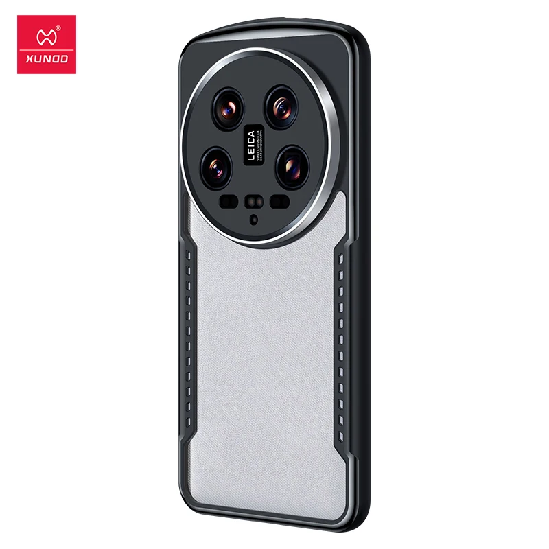 Xundd Per Xiaomi 14 Ultra Case,Airbag Antiurto Shell Arc-Shap Frame Con Foro Di Dissipazione Del Calore Tpu + Cover Per Telefono In Acrilico