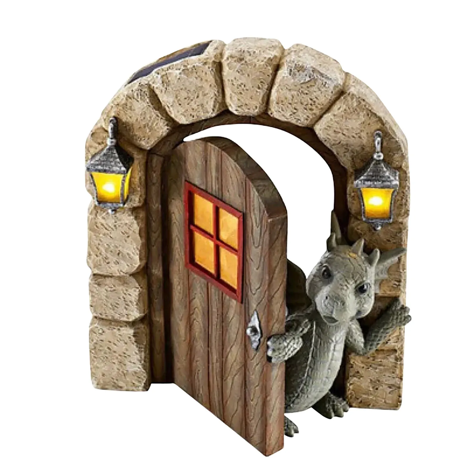 New Cute Little Dragon Dinosaur Garden Ornaments Statue Resin Crafts Ornaments Decoration Creative Cute Garden Courtyard Gifts