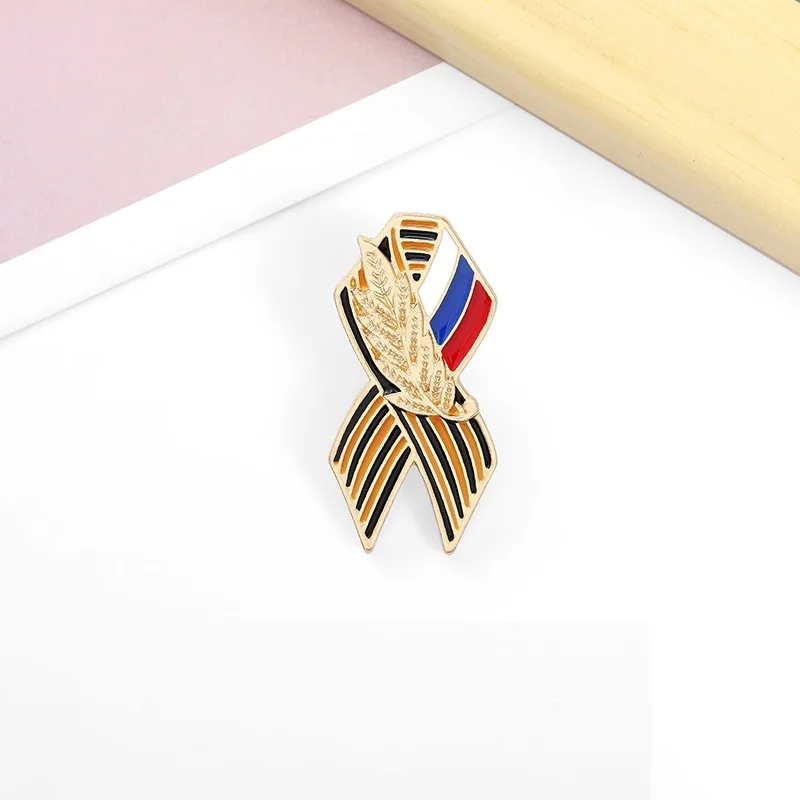 Xedz Spilla Con Smalto A Nastro Di Vittoria San George E Russia Bandiera Spilla Da Giorno Commemorativa Storia Memoria Vittoria Simbolo Pin Ornamento 