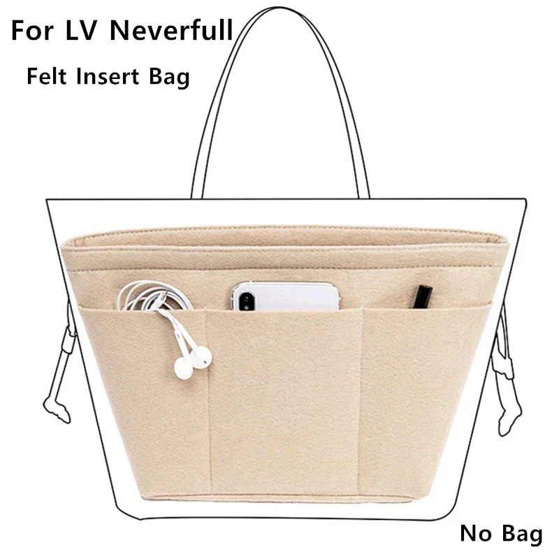 Organizer Per Borsa Tascabile Con Inserto In Feltro Per Lv Neverfull Pm Mm Tote Bag Spazio Interno Espandi Gli Accessori Per La Modifica Del Linner