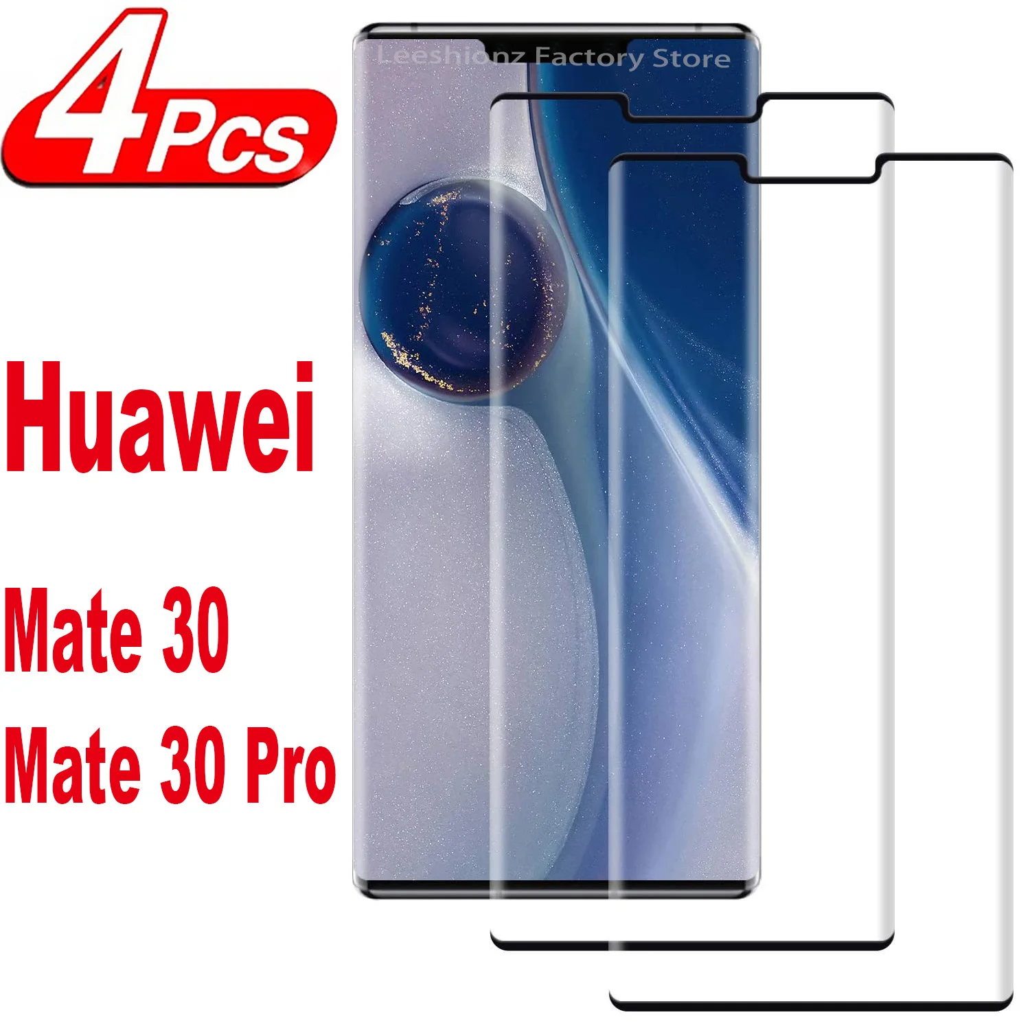2/4Pcs 3D Screen Protector Glass Per Huawei Mate 30 Pro Mate 40 Pro Mate 50 Pro Mate 20 Pro Screen Protector Vetro Temperato