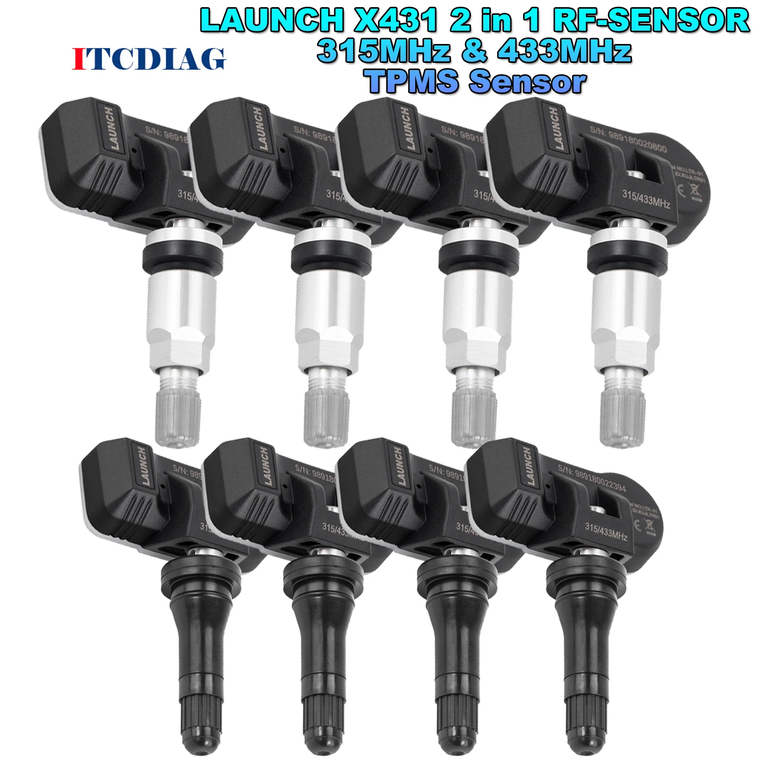 Avvia Sensore Rf 433 315Mhz Sensore Tpms Strumento Di Riparazione Pneumatici Scanner X431 Tsgun Monitor Della Pressione Dei Pneumatici Tester Programm