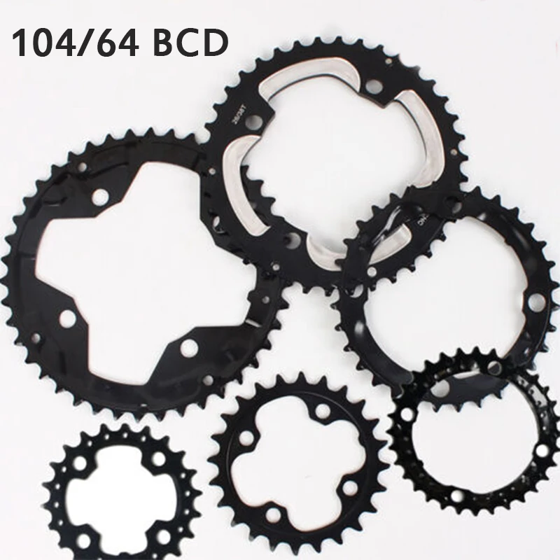 Bucklos Triple Chainring Set 104Bcd 64 Bcd Ruota Dentata Per Bicicletta 22/24/26/32/38/42/44T Doppia Tripla Velocità Pignk Mtb Guarnitura
