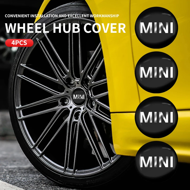 4Pcs 56Mm Car Wheel Center Hub Stickers Logo Per Mini Cooper Jcw R50 R52 R53 R56 R57 R58 R60 Mini Clubman Countryman Accessori