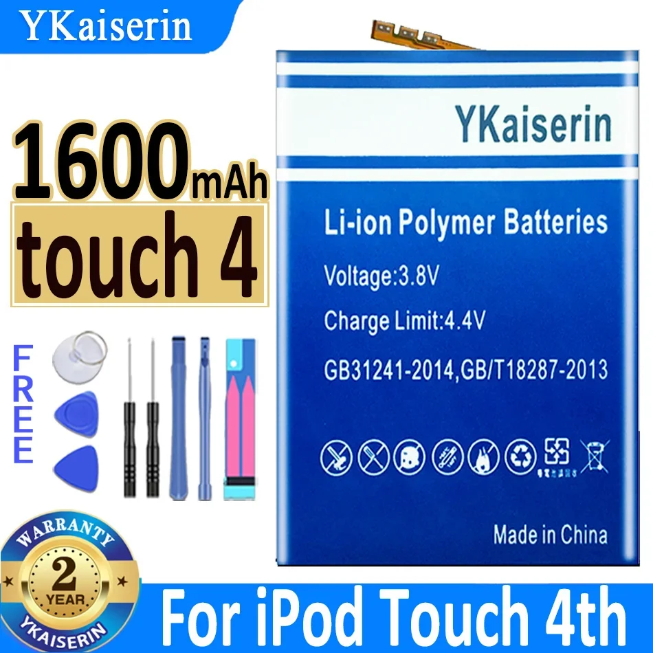 Ykaiserin Battery Touch 4 5 6 Per Ipod Touch 4Th Touch4 4 Generation4 4G 616-0553 /Lis1458Appc /Th 5 5G 616-0621/6Th 6 6G A1641