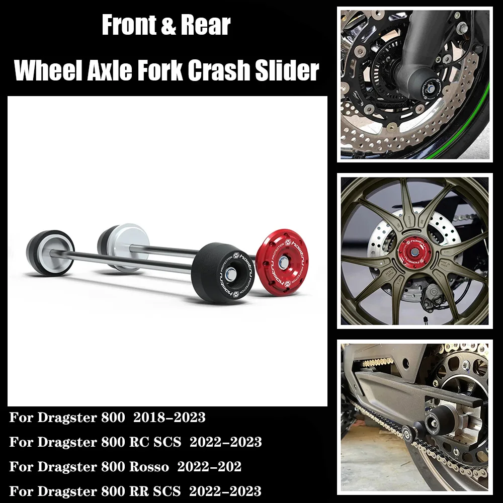 Per Mv Agusta Dragster 800/Rc Scs/Rr Scs/Rosso 2018-2023 Anteriore Posteriore Asse Ruota Forcella Crash Slider