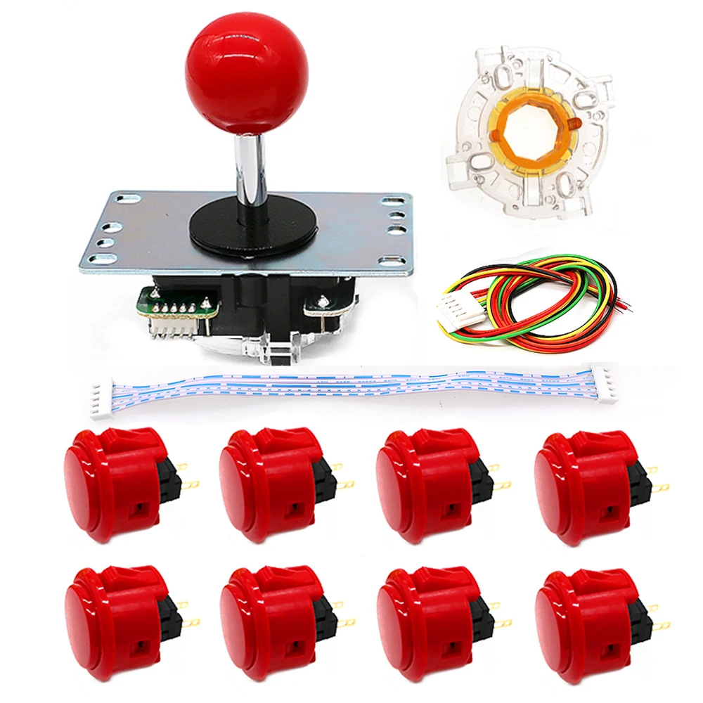 Jp Originale Sanwa 8Yt Joystick Obsf 30 Pulsante Ottagonale Limitatore Zero Delay Neo Geo Coin Pusher Arcade Game Machine Fai Da Te