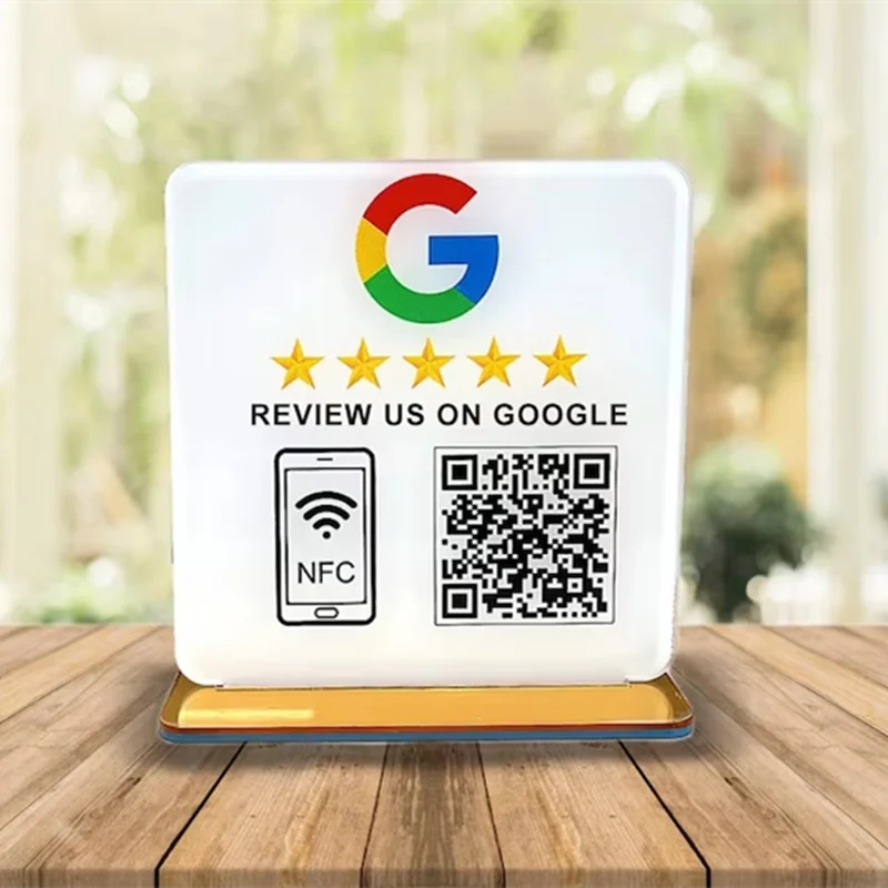 Personalizza Google Review Qr Code Sign Nfc Social Media Plate Barb Eyelash Nail Shop Decoration Dropshipping