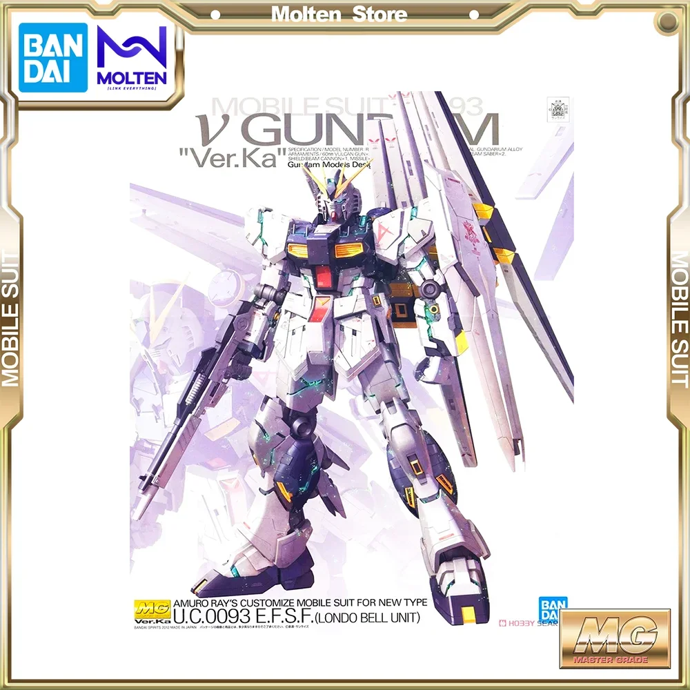 Bandai Mg Nu Gundam Ver.Ka 1/100 Scala Mobile Suit Gundam Char Contrattack Gunpla Model Kit Assembly