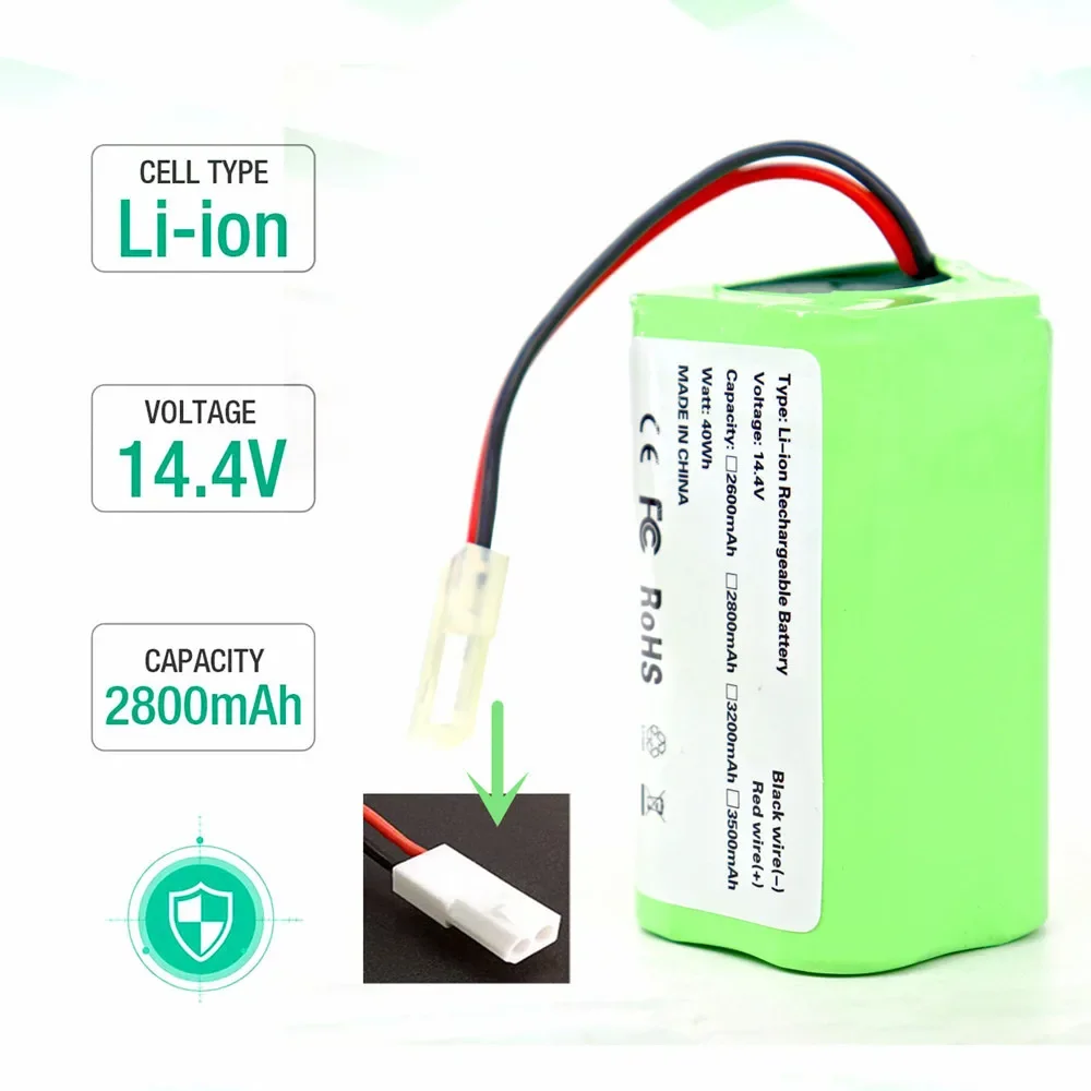 Batteria 14.8V 2600Mah 18650 Per Xiaomi Mi Robot Vacuum-Mop G1 (Mjstg1) Mi Robot Vacuum-Mop 2 Lite (Mjstl) Batteria Ricaricabile