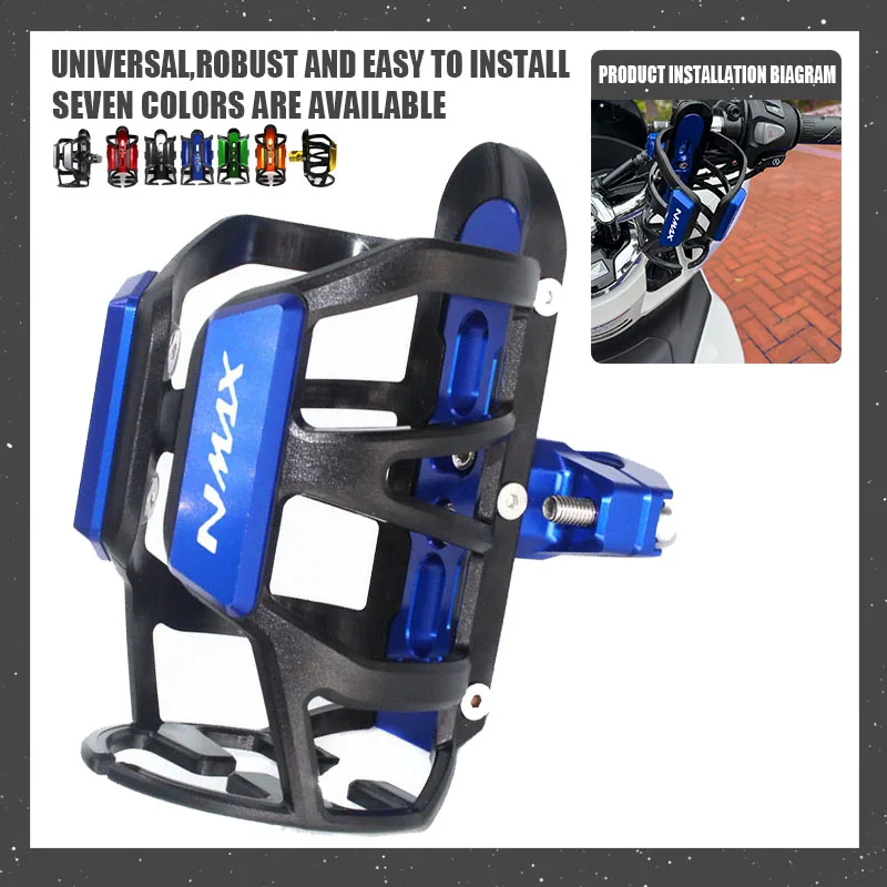 2021 New Beverage Water Bottle Cage Per Yamaha Nmax125 Nmax 125 Cnc Alluminio Water Drink Cup Holder Mount Accessori Per Moto