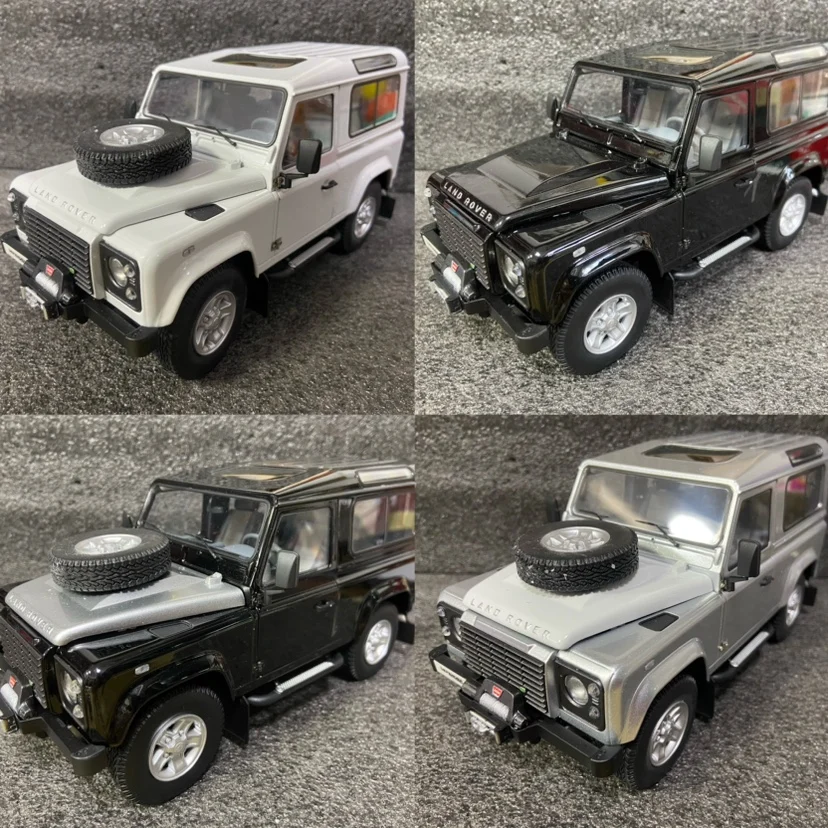 Diecast 1/18 Scale Land Rover Defender 90 Defender Lega Modello Di Auto Full Door Classic Car Giocattolo Da Collezione Regalo Souvenir Display