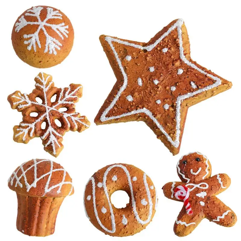 Natale Fuzzy Gingerbread Man Doll Pendant 6 Foam Gingerbread Man Ornaments Cordino Design Decorazione Forniture Per La Porta D'Ingresso