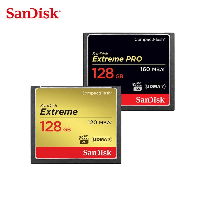 Sandisk Scheda Di Memoria 128Gb 64Gb Compact Flash Card 32Gb 16Gb Extreme Pro Cf Card Ultra O Dslr E Videocamera Hd