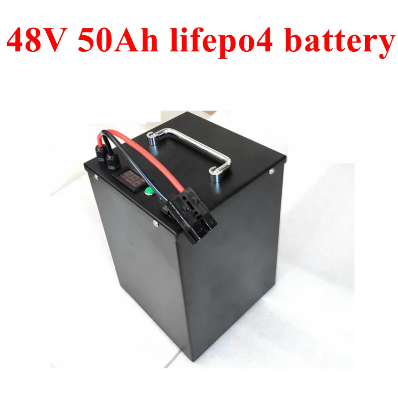 48V 60Ah 50Ah 40Ah 30Ah 20Ah 25Ah Lifepo4 Batteria Al Litio Con 50A Bms Per Ebike Scooter Moto Risciò + Caricatore 5A