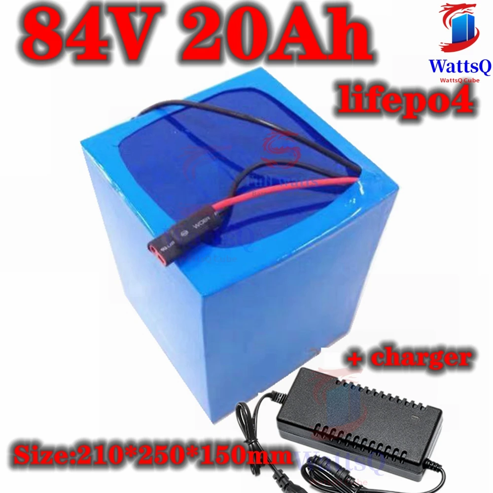 Lifepo4 84V 20Ah Batteria Al Litio 40A Bms Lifepo 27S Per Inverter Energy Ev Power Supply Motor Ebike 2500W + 5A Caricabatterie