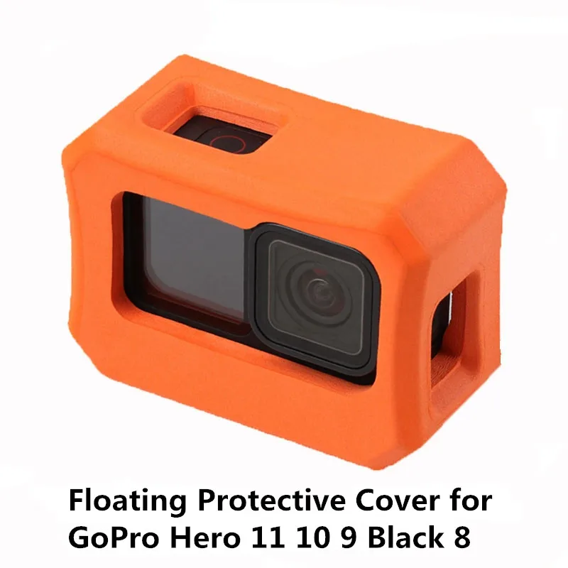 Custodia Protettiva Galleggiante Per Gopro Hero 12 11 10 9 8 Custodia Per Fotocamera Arancione Floaty Per Immersioni Surf Accessori Gopro