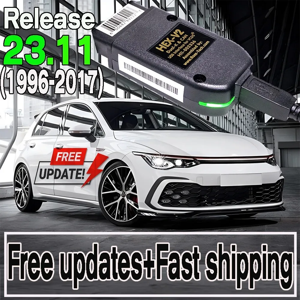 2024 Più Nuovo V23.3.1 Vcds Vagcom Scanner Tools Scanne Diagnostic Cable Hex V2 Obd Tools Per Vw Audi Skoda Seat