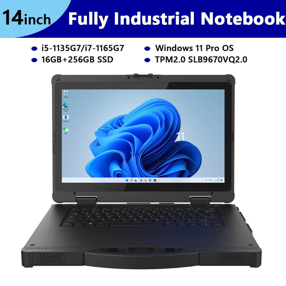 (I7) 14 ''Toughbook Computer Robusto Windows11 Tablet Notebook Robusto Pc Con Tastiera 16Gb + 256Gb I7-1165G7 Notebook Cpu