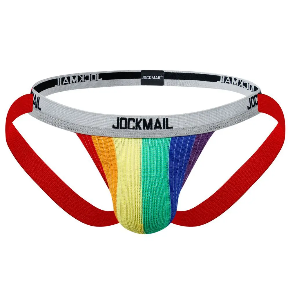 Borsa Da Uomo In Rete Elasticizzata Sospensorio Allenamento In Palestra Supporto Atletico Intimo Sexy Perizoma Maschile Breve Arcobaleno Sport Jock St