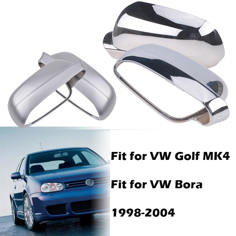Rhyming Specchietto Retrovisore Cap Wing Side Mirror Cover Housing Fit For Golf 4, Mk4, Bora 1998 - 2004 Accessori Per Auto Cromatura